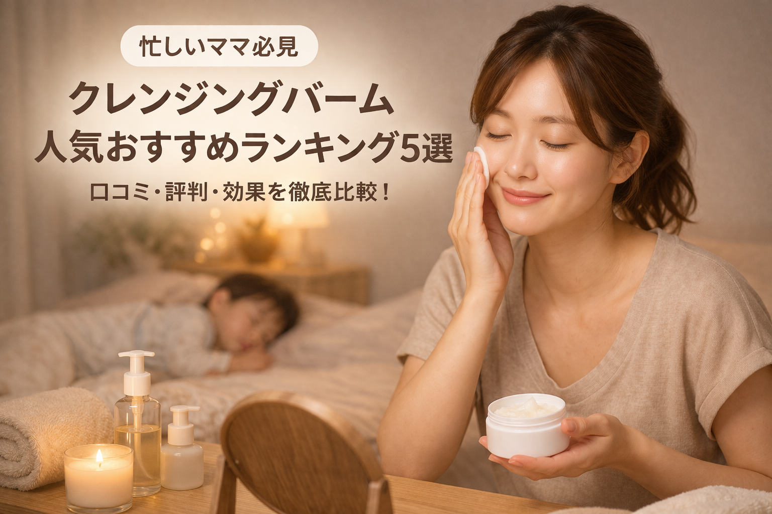 30代ママに人気のクレンジングランキング｜時短で毛穴汚れも落とせるおすすめ5選