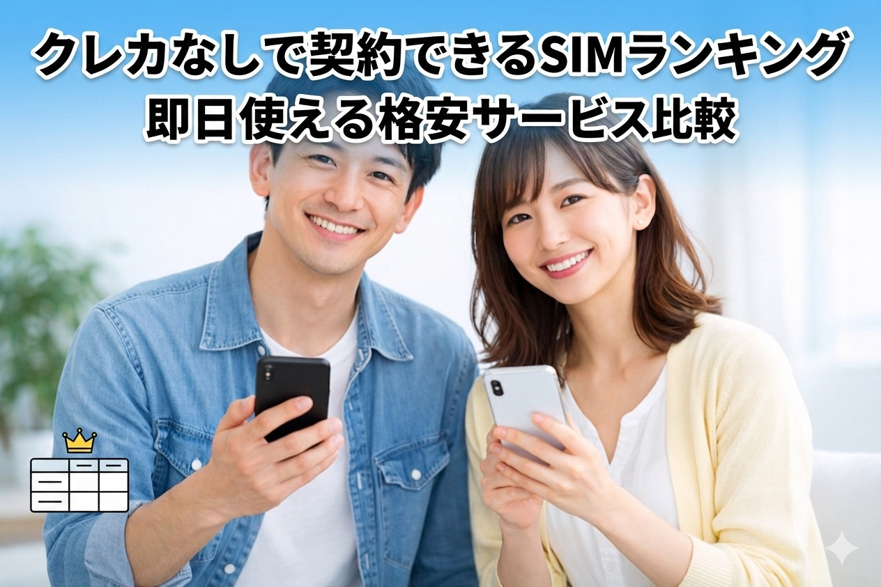 クレカなしで契約できるSIMランキング即日使える格安サービスを徹底比較