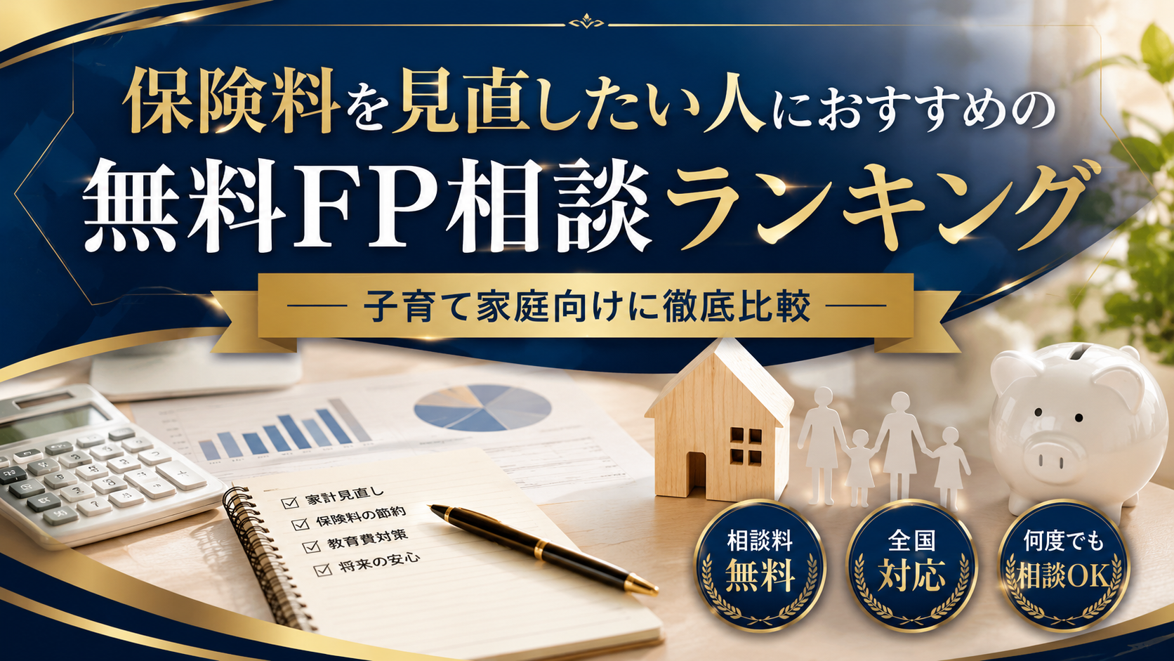 保険料を見直したい人におすすめの無料FP相談ランキング｜子育て家庭向けに徹底比較
