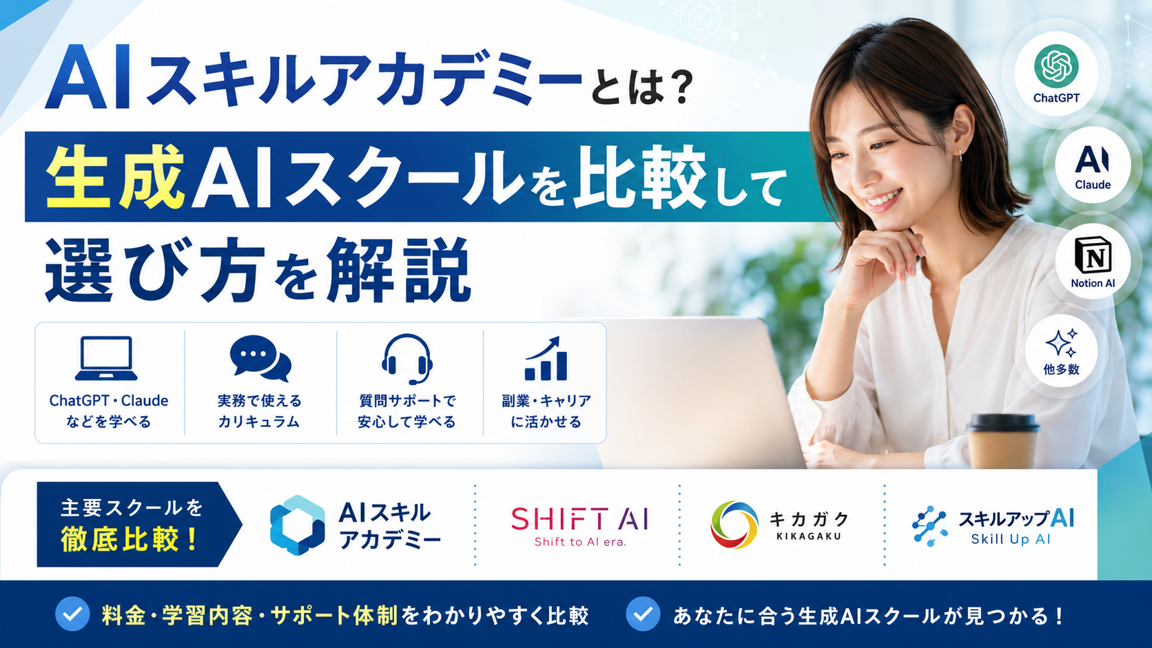 AIスキルアカデミーとは？生成AIスクールを比較して選び方を解説